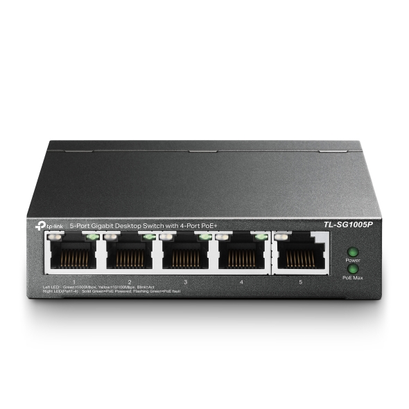 5-Port Gigabit Desktop Switch with 4-Port PoE+