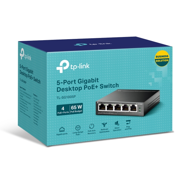 5-Port Gigabit Desktop Switch with 4-Port PoE+