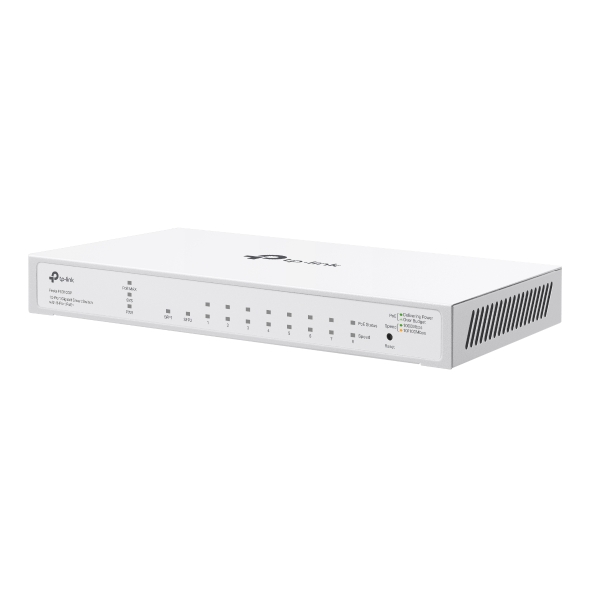 10-Port Gigabit Smart Switch with 8-Port PoE+