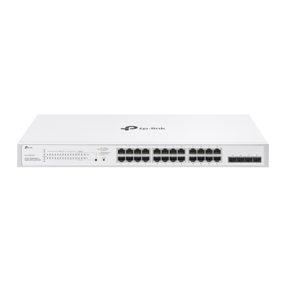 28-Port Gigabit Smart Switch with 24-Port PoE+