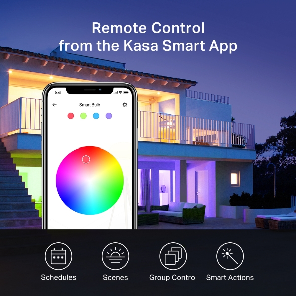 Kasa Smart Light Bulb, Multicolour (4-Pack)
