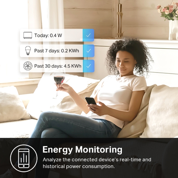 Kasa Smart WiFi Plug Slim with Energy Monitoring, Apple HomeKit Supported