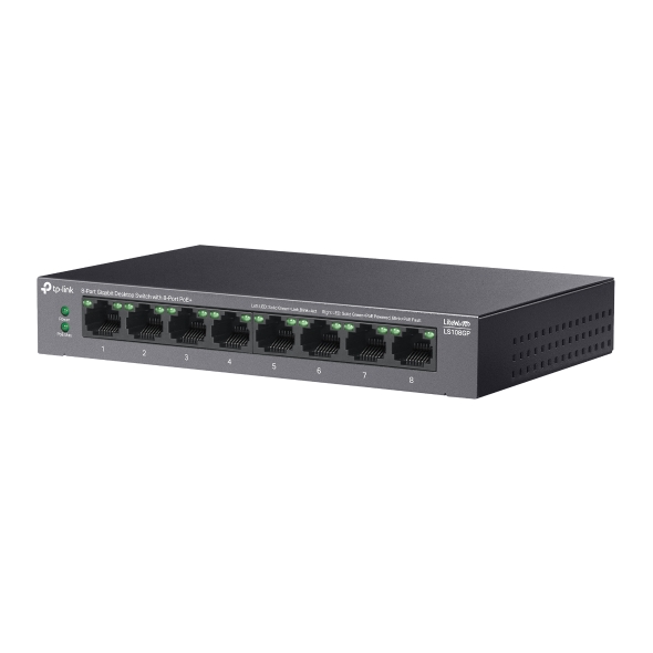 8-Port Gigabit Desktop Switch with 8-Port PoE+