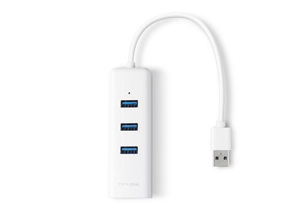USB 3.0 3-Port Hub & Gigabit Ethernet Adapter 2&nbsp;in&nbsp;1 USB Adapter