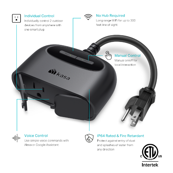 Kasa Smart Wi-Fi Outdoor Plug