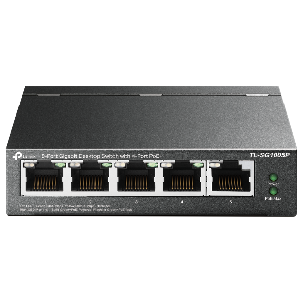 5-Port Gigabit Desktop Switch with 4-Port PoE+