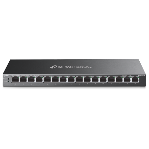 16-Port Gigabit Desktop Switch with 16-Port PoE+